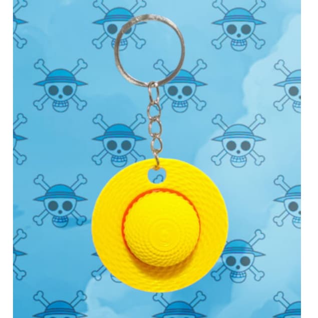 Chaveiro Chapéu do Luffy One Piece Anime Geek Colecionável texturizado