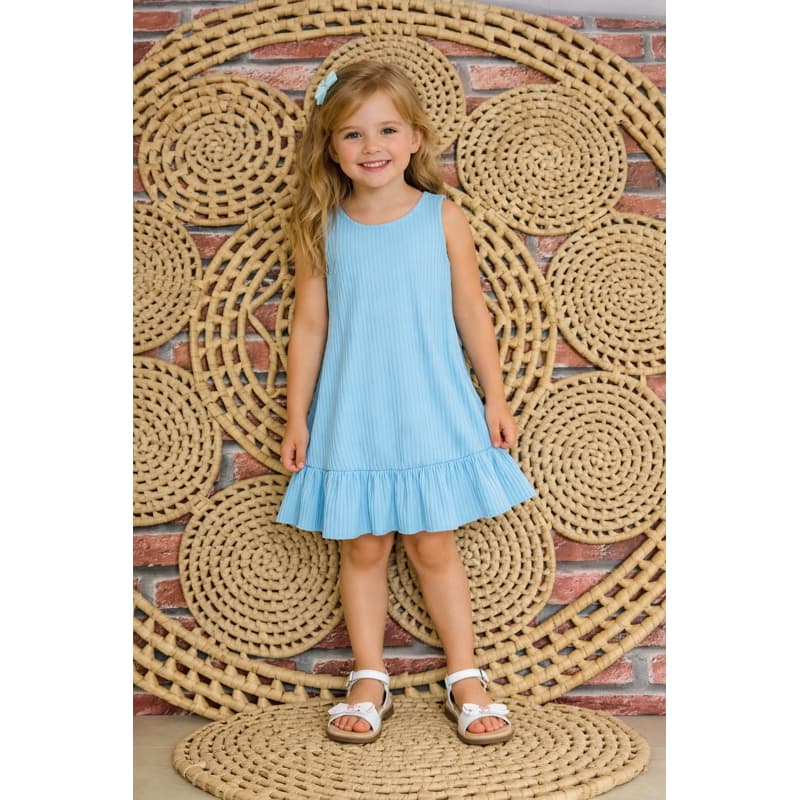 05 Vestido regata babado com laço( 05 cores variadas) Pink,rosa,verde claro,azul,amarelo