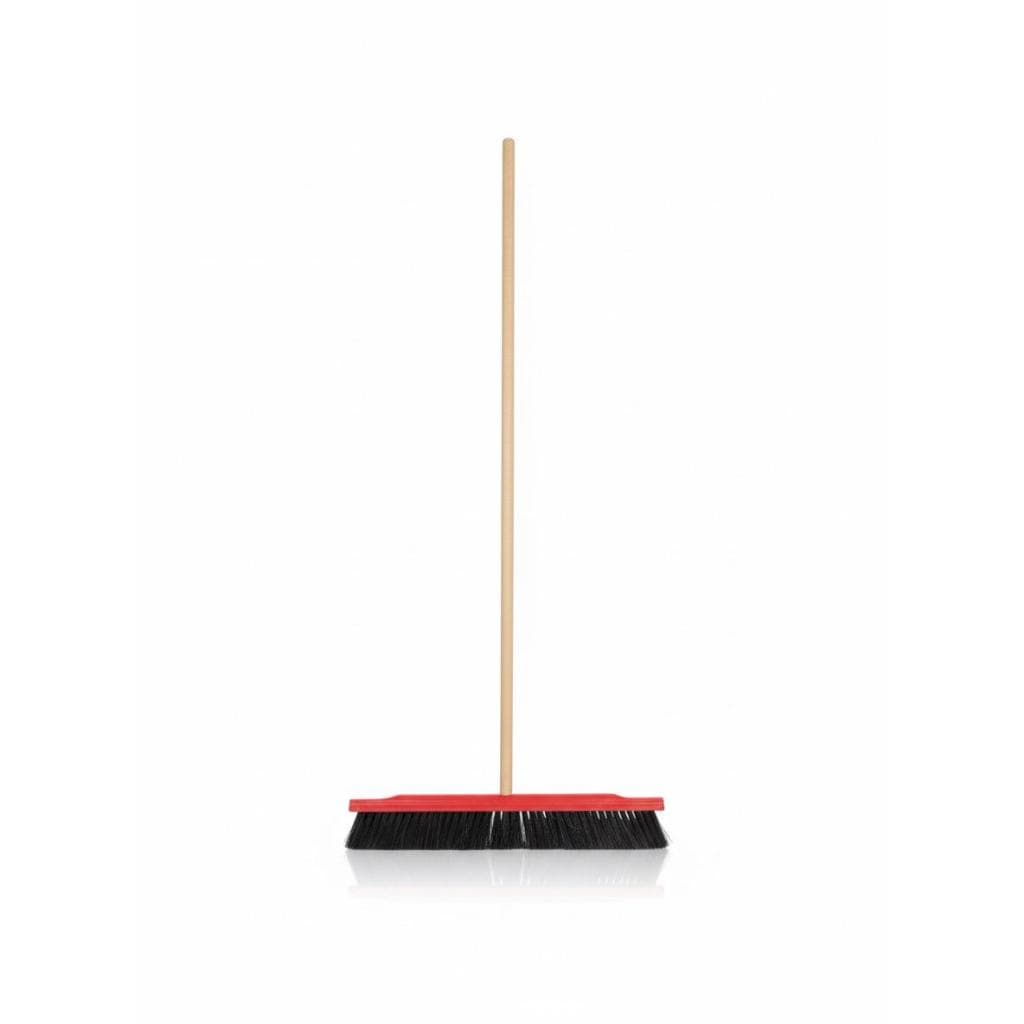 Vassoura De Pelo Animal Natural 60cm Com Cabo Resistente