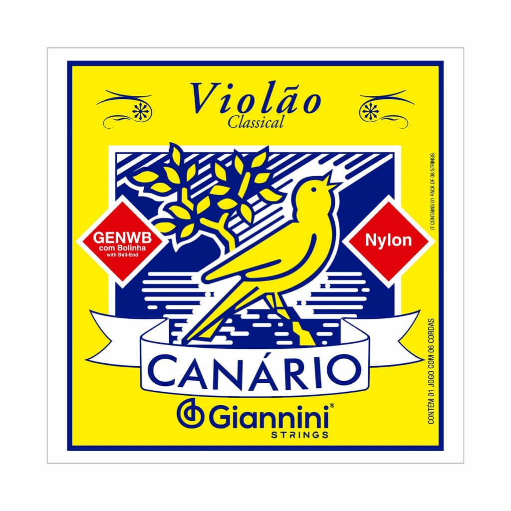 Encordoamento Giannini Canário Violão Nylon C/Bolinha GENWB
