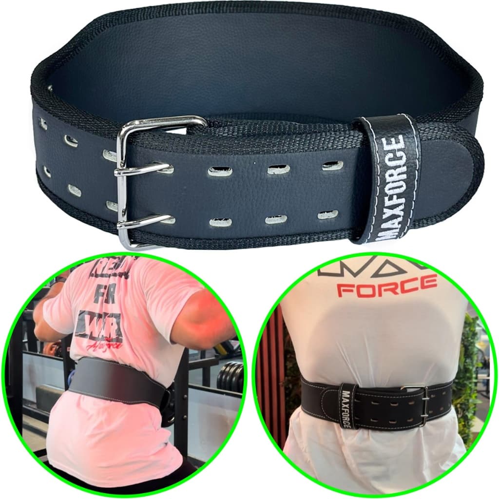 Cinturão Cinta de Fivela Academia Agachamento Sintético Max Force