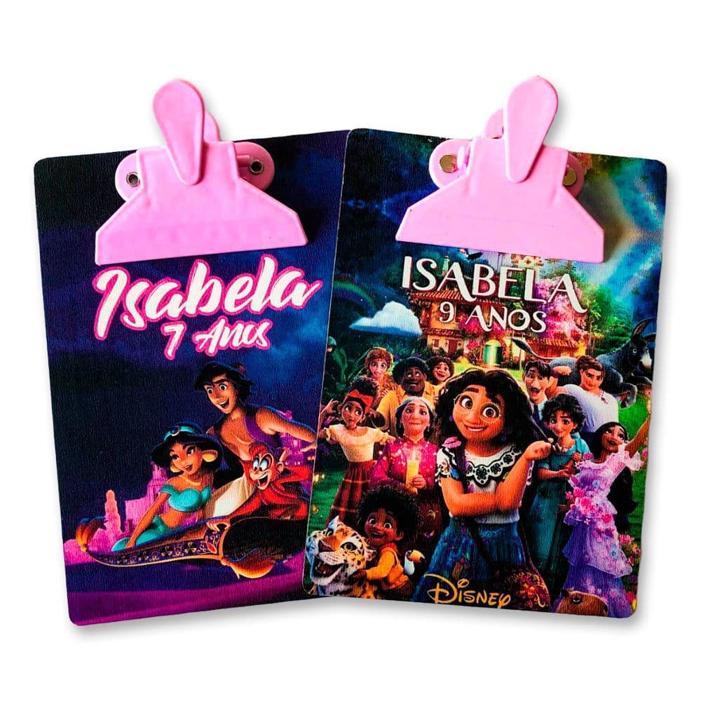 10 Pranchetas MDF Personalizadas 14,8cm X 21,0cm Com Garra Porta Caneta