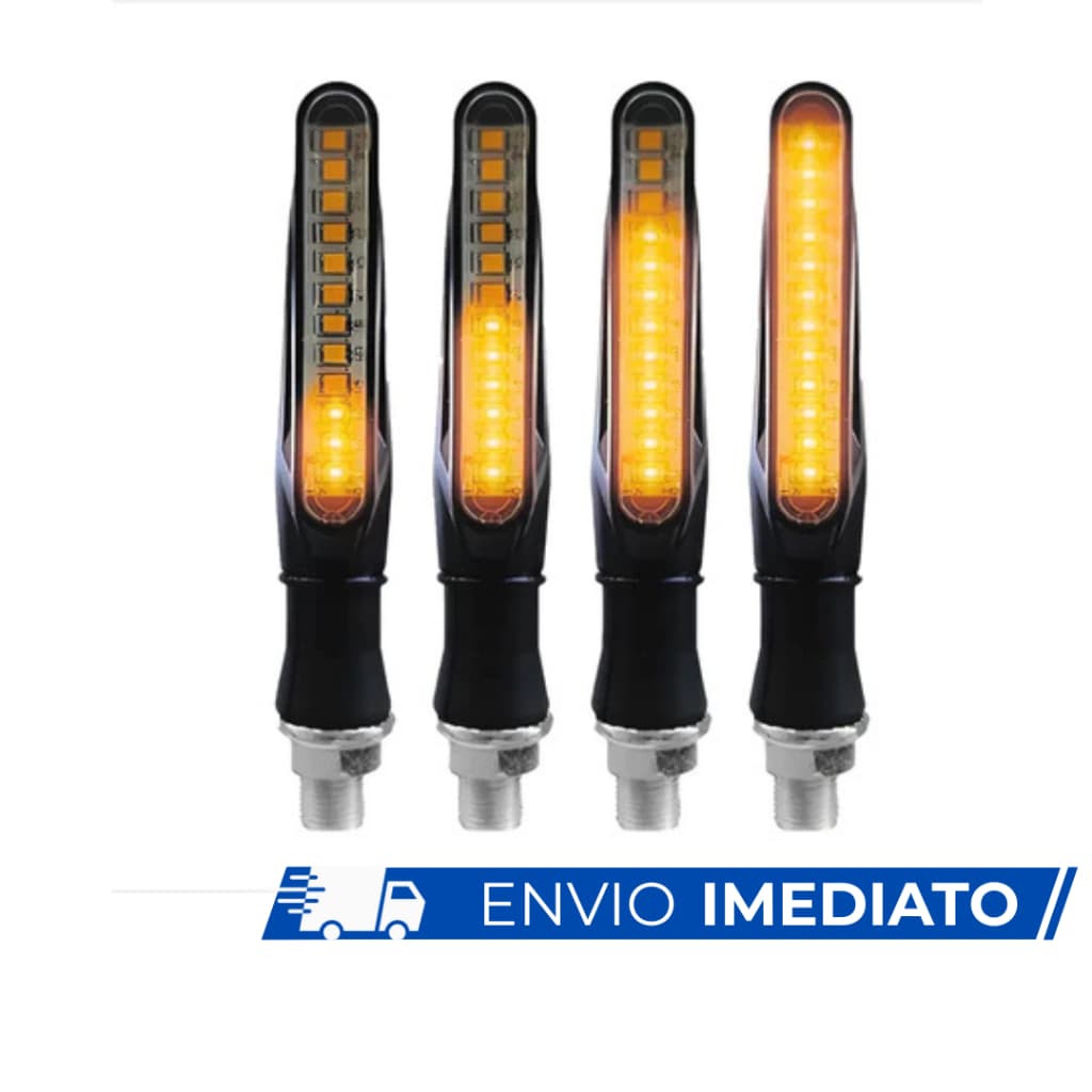 Kit 2 ou 4 Pisca Seta Led Palito Sequencial Esportivo Hornet Fazer Cb300 Xj6 Xre300 Cg Titan Fan Bros Factor
