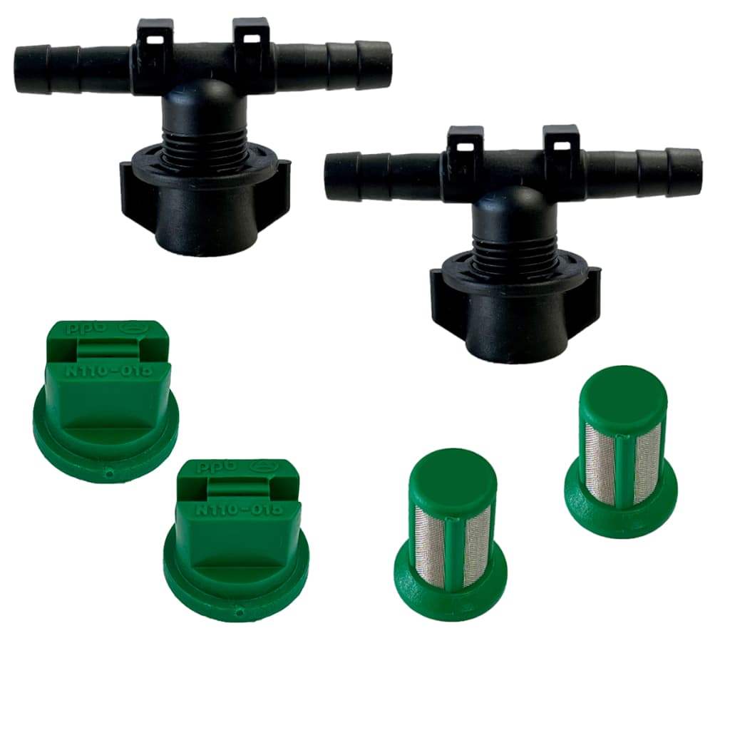 Kit 2 Porta Bico T 3/8 Com Bico Leque Verde e Peneira