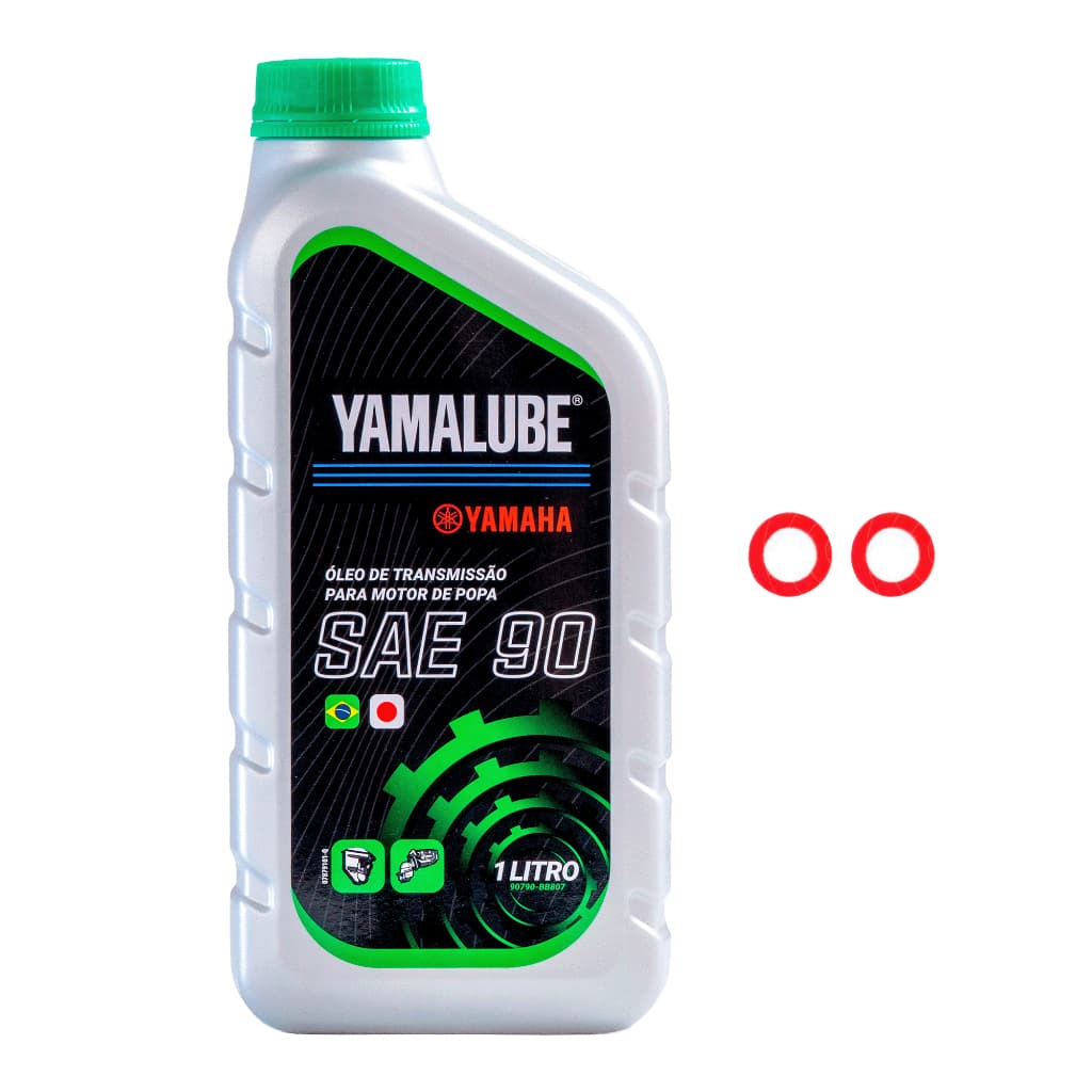 Lubrific Yamalube Sae-90 + Juntas Dreno Rabeta Yamaha 15hp
