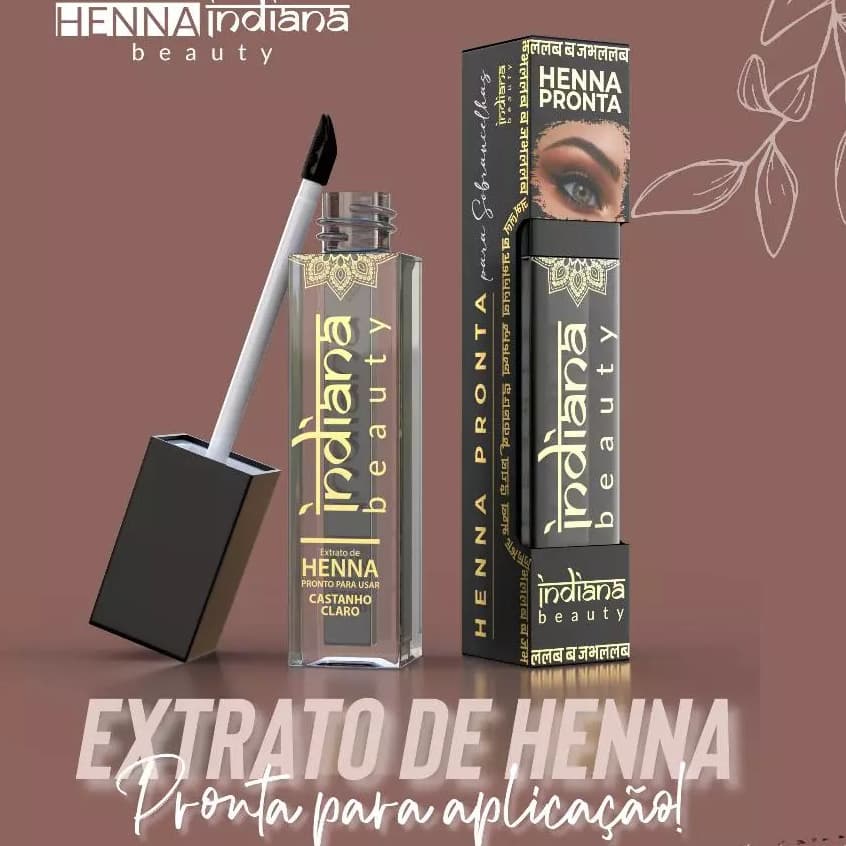 Henna Sobrancelhas Pronta Profissional Indiana Beauty 4,5g Extrato de Henna Sombrancelhas
