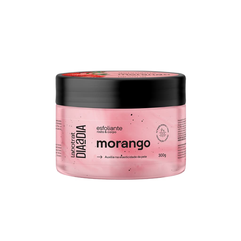 Esfoliante Rosto Corpo Morango Labotrat Auxilia na Elasticidade Da Pele