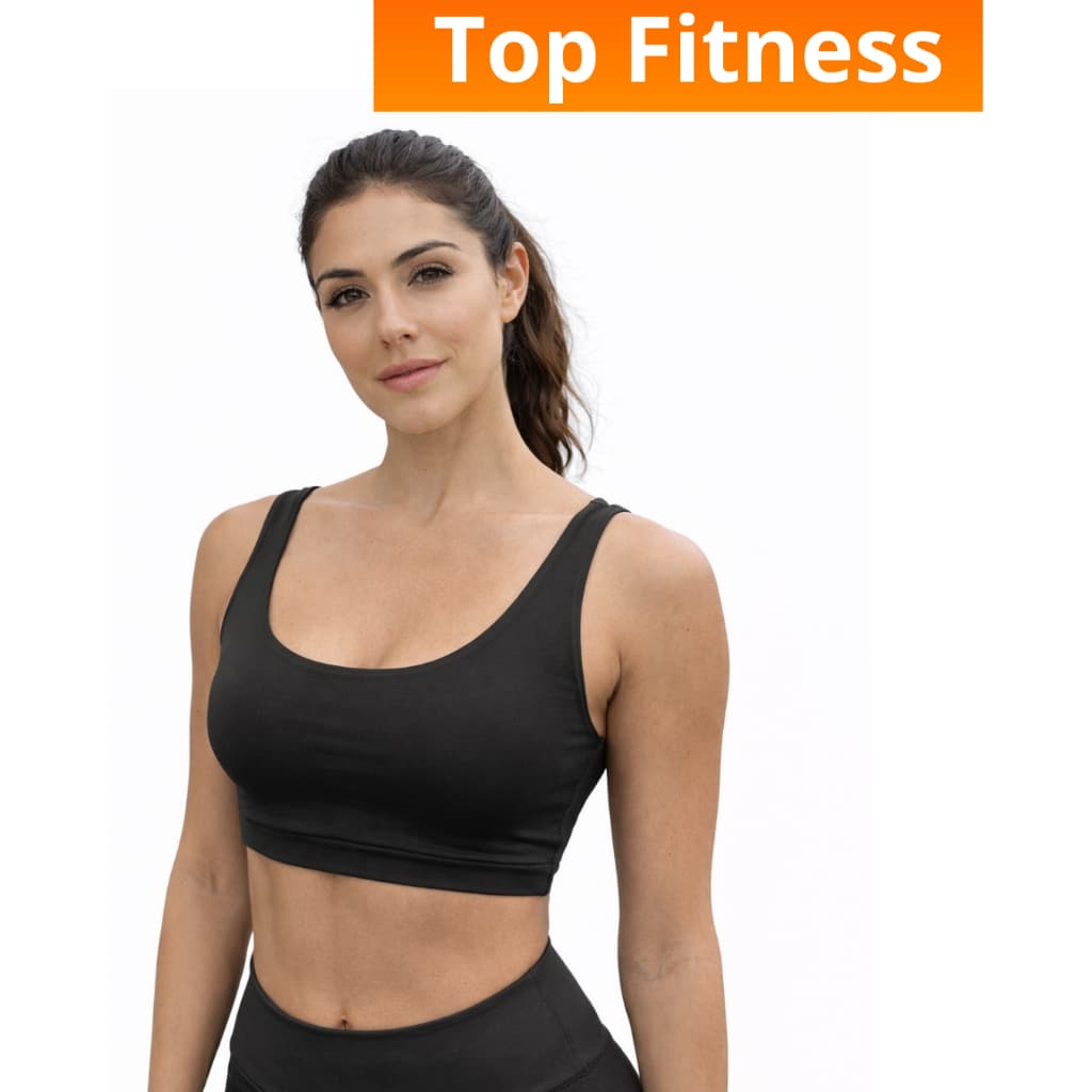 Top Fitness Feminino em Poliamida UV50+, Ideal para treinos ao ar Livre, Academia, Yoga, Corrida, Crossfit e outros