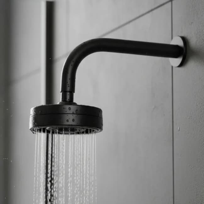 Chuveiro Ducha AutoLimpante Redondo Preto Black Articulável Solar ou a Gás