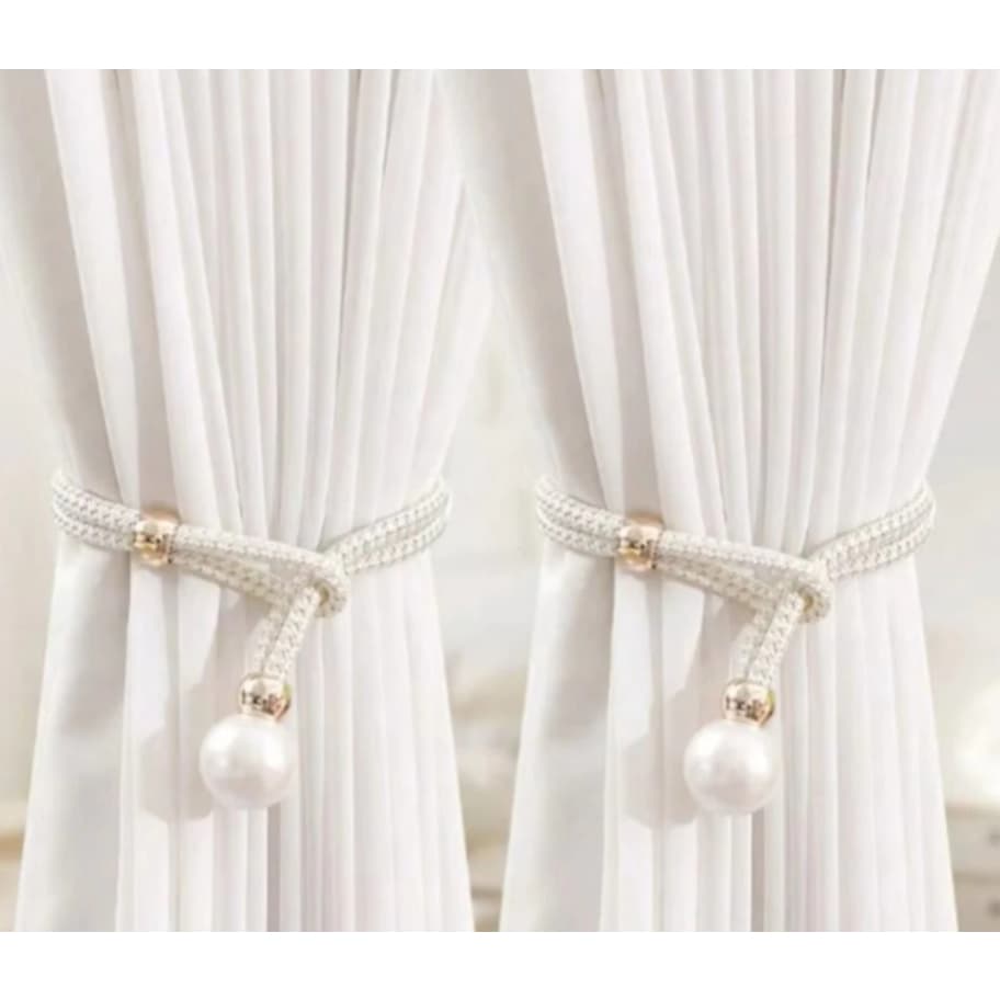 PRENDEDOR DE CORTINA BRANCO MODERNO E LUXUOSO PARA DECORAÇÃO DA CASA OU ESCRITÓRIO