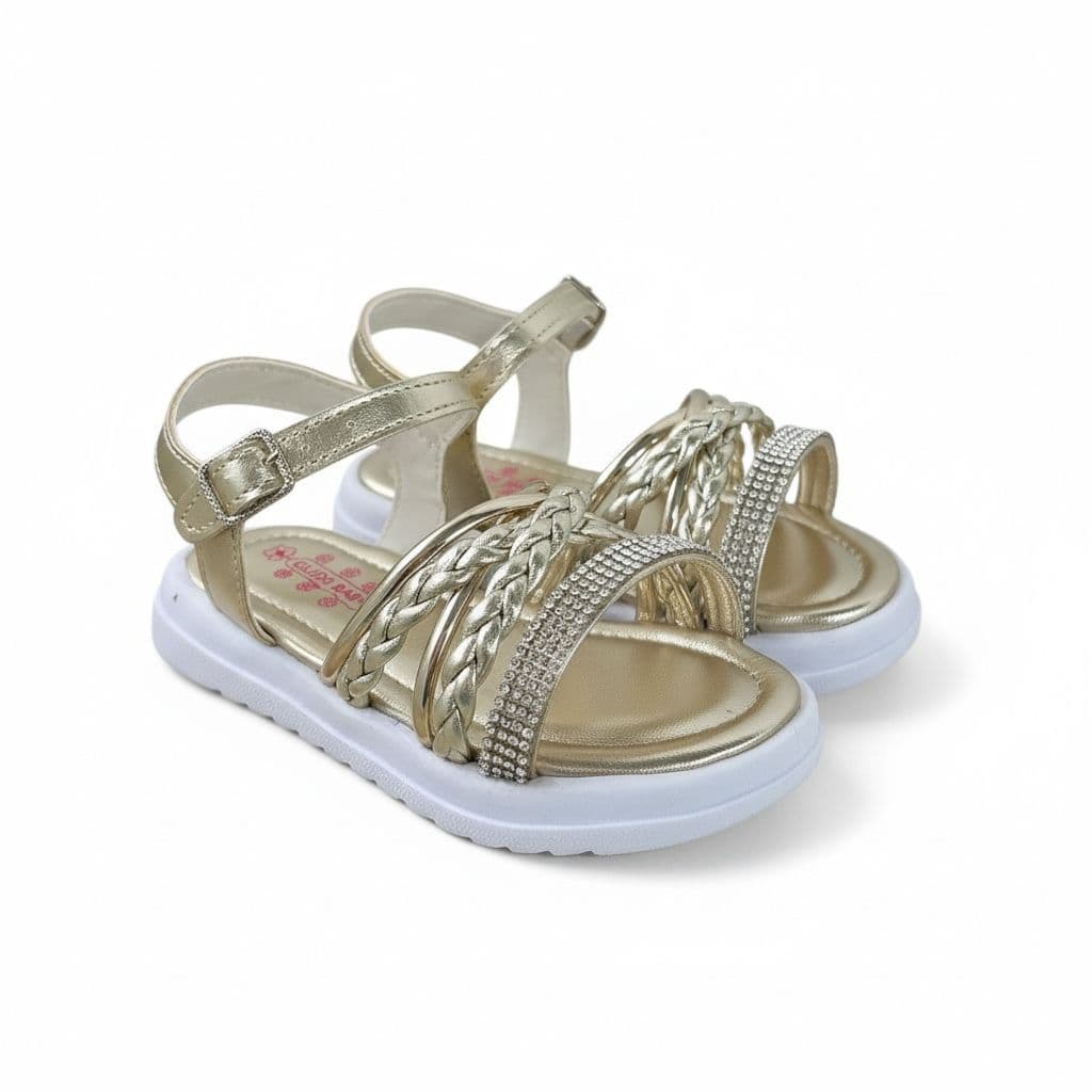 Sandália Infantil Menina Boneca – Fashion com Brilho e Conforto para Pequenas Estilosas