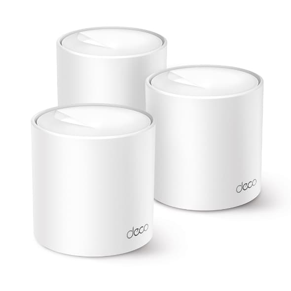 TP-Link Deco X10 (3 un.) Mesh Wi-Fi 6 AX1500, Dual band, cobre até 464 m², 120 dispositivos
