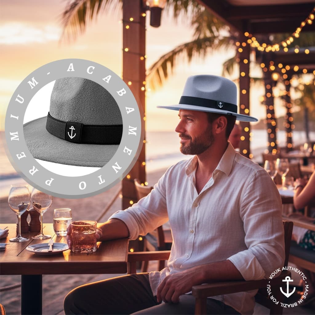Chapéu Fedora Panamá Aveludado Atacado Revenda Moda Inverno Verão Estilo E Sofisticação Kit Com 10