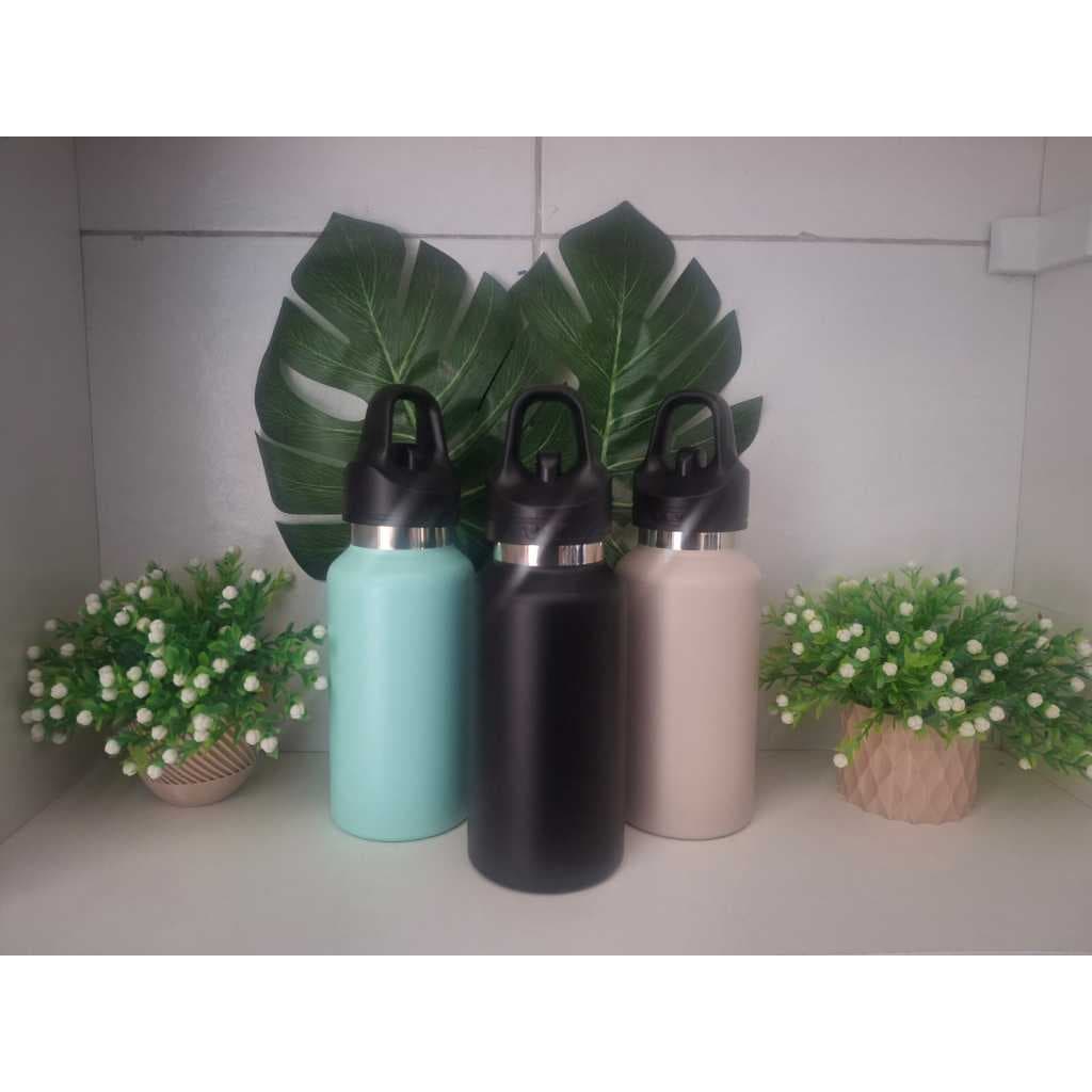 Garrafa Termica Personalizada 350ml Aço Inox, conta com uma alça integrada