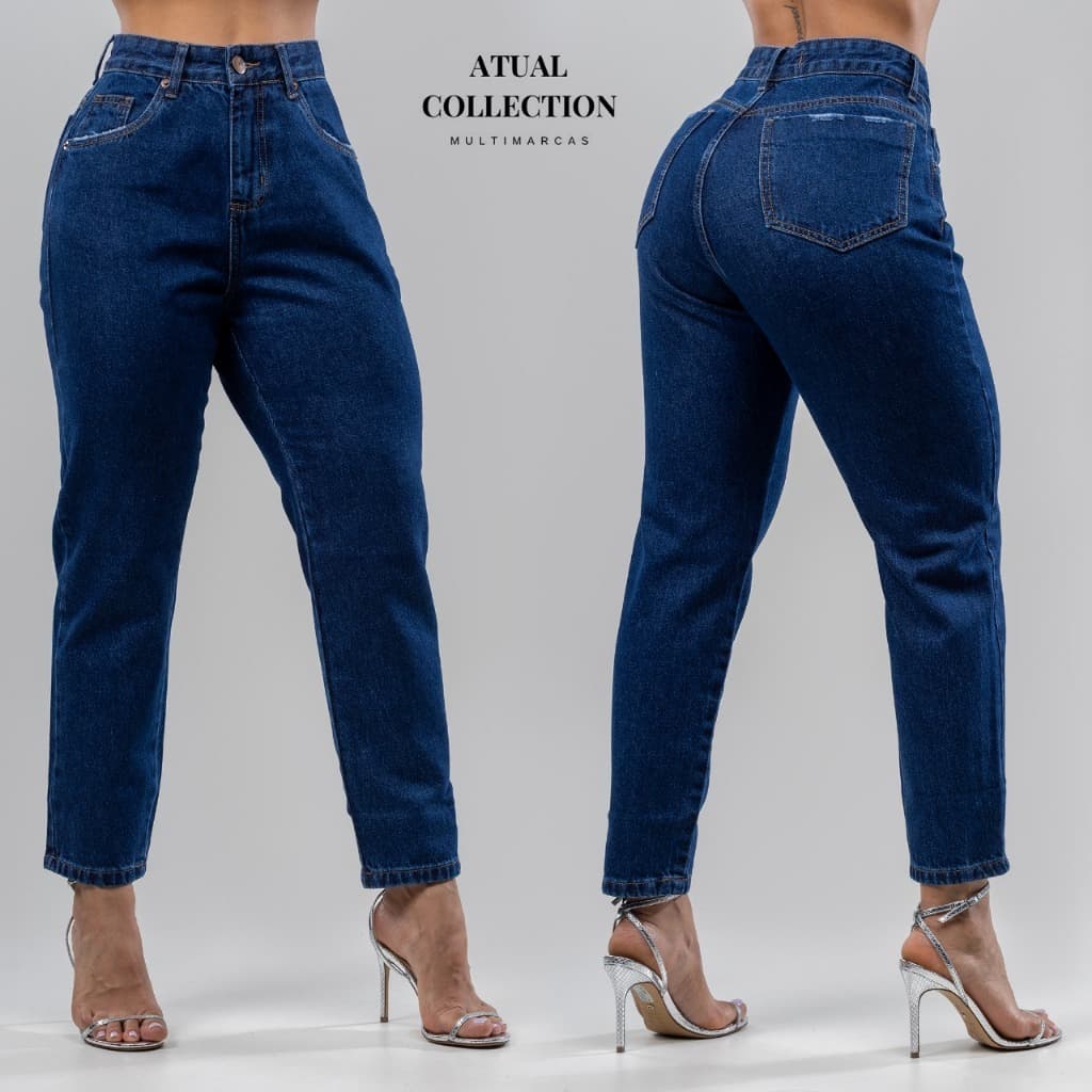 Calça Mom Capri Feminina Cintura Alta Moda 2026 Estilo Vintage