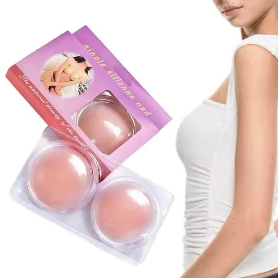 Kit 4 Pares de Seio Protetor Tapa Mamilos Silicone Adesivo Reutilizável