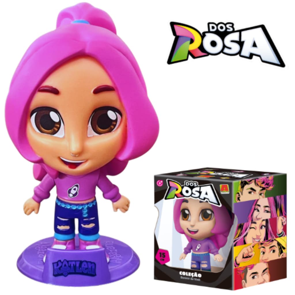 Bonecos Dos Rosa Katlen 15cm Vinil Algazarra Original  Tropa dos Rosa