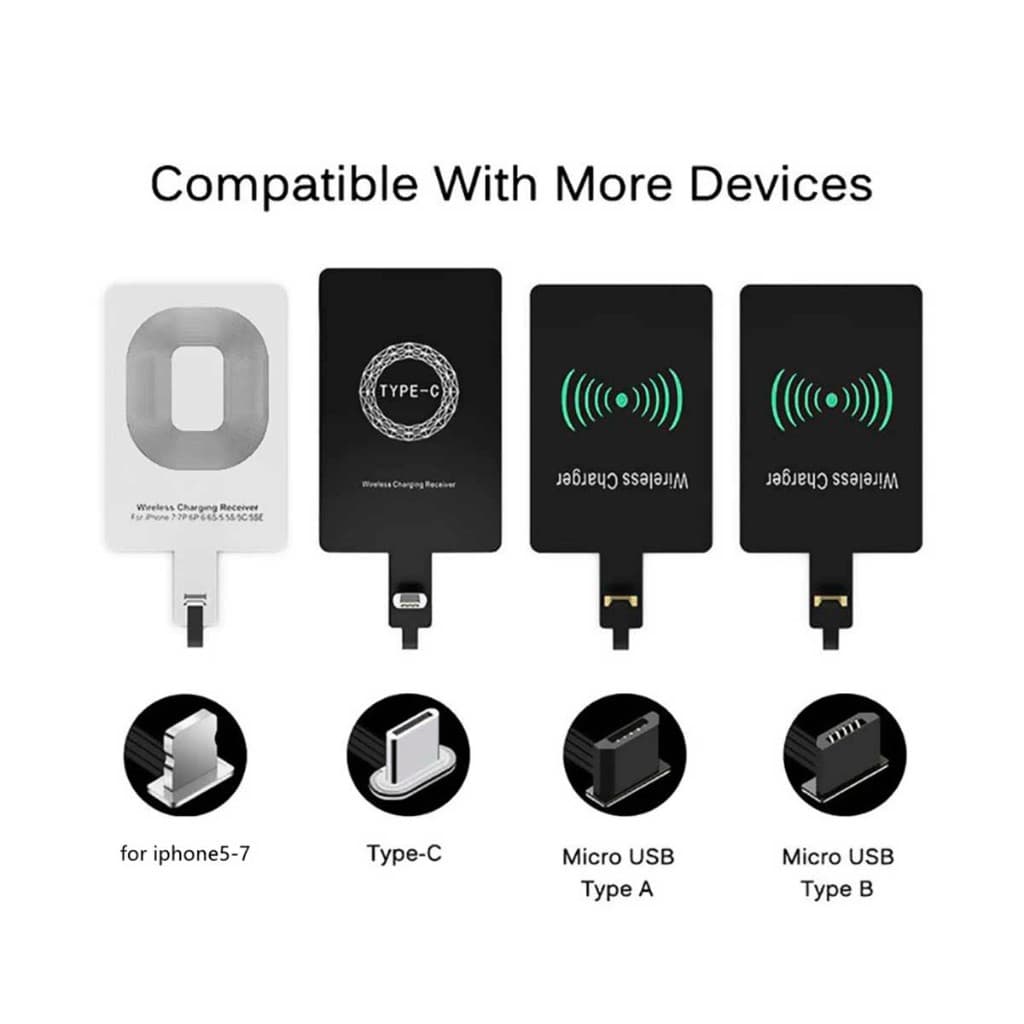 Receptor Adaptador Carregador Universal Indução Wireless Qi