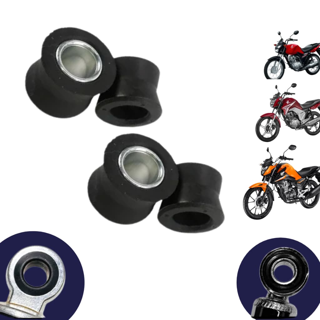 Kit Reparo Bucha Amortecedor 4 Un Honda CG Titan/Fan 125 Titan 150 160