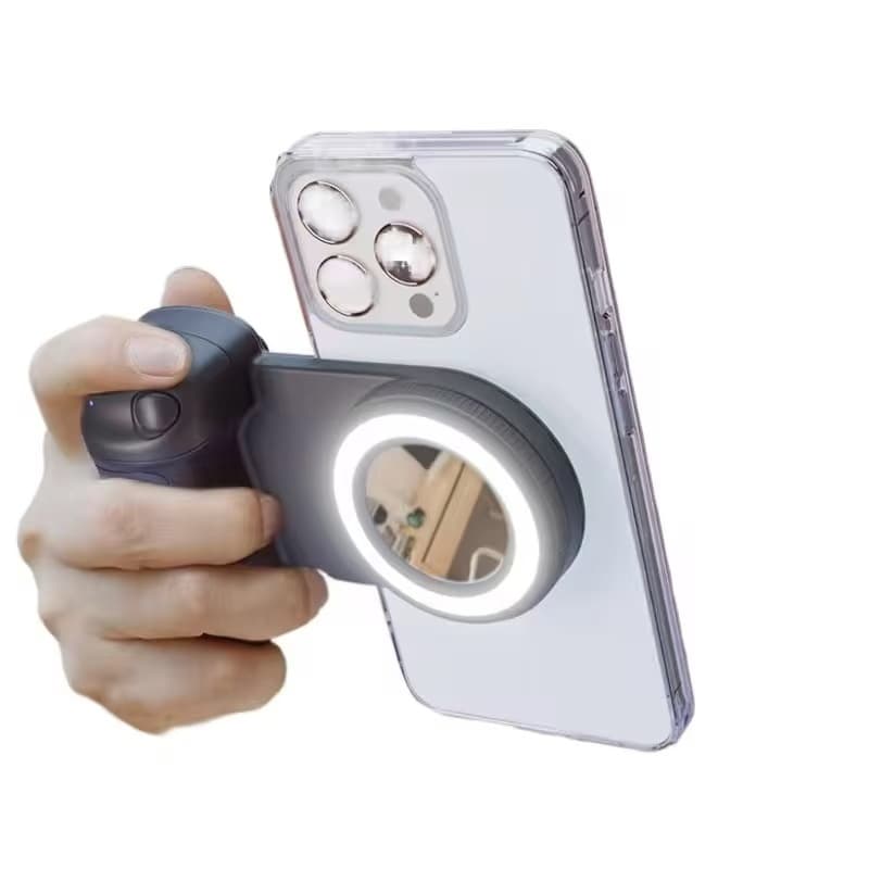 Magsafe Bluetooth-Compatível Obturador Telefone Aperto De Mão Com Luz De Preenchimento & Espelho Reflexivo Selfie