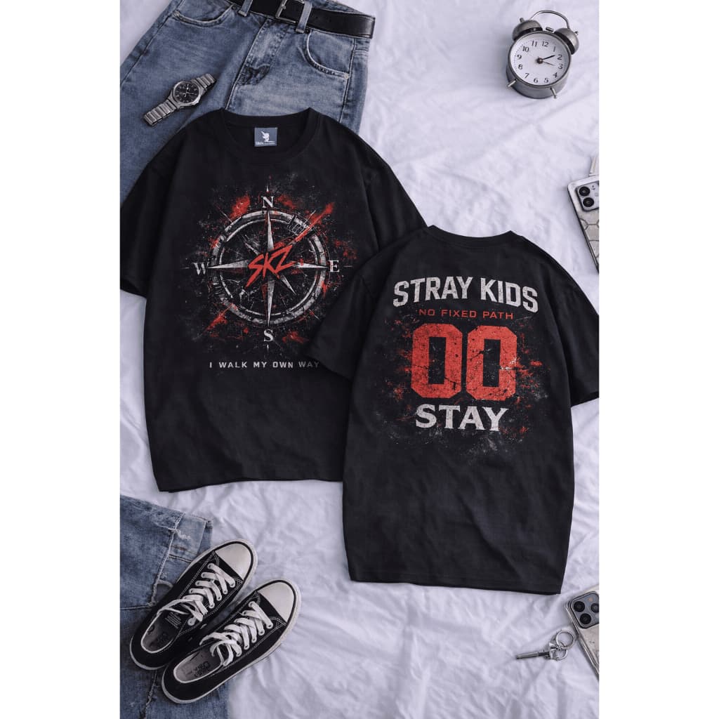 Camiseta K-Pop Stray Kids Unissex Algodão Conforto Premium