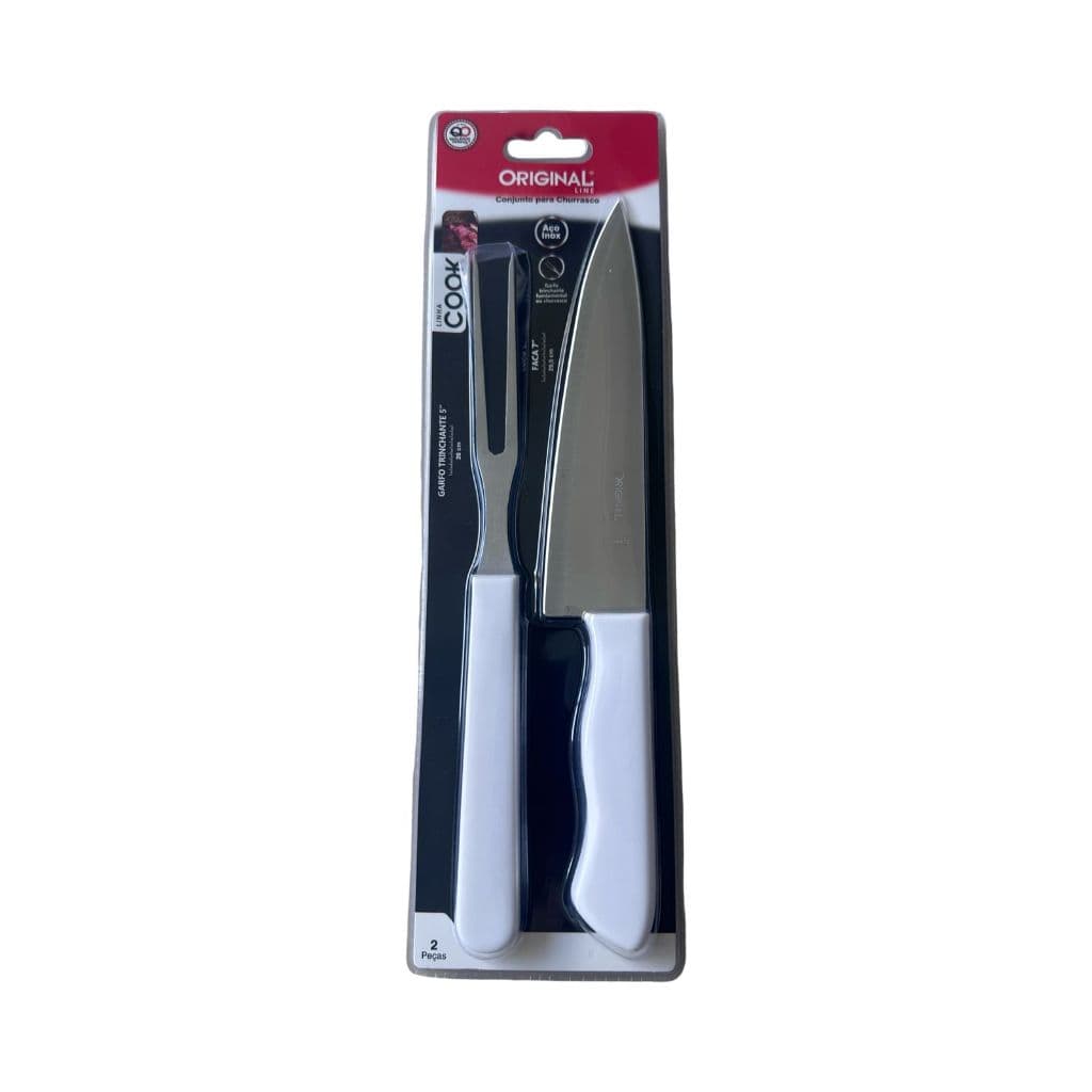 Kit Churrasco faca para churrasco, kit facas conjunto para churrasco Garfo trinchante kit carnes faca inox faca