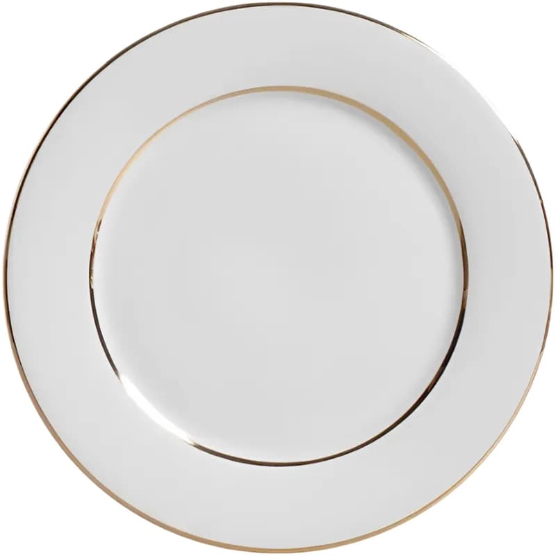 Prato Raso Desirre 27cm com Filete Dourado - Scalla