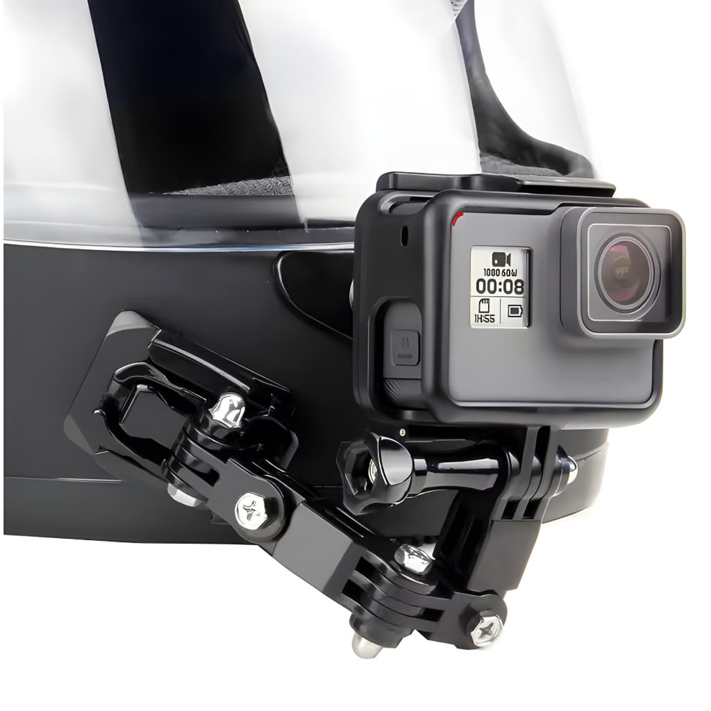 Suporte Capacete Lateral P/ Câmeras Ação GoPro Osmo Action 3/4/5/6 Akaso Ultra 4K HD