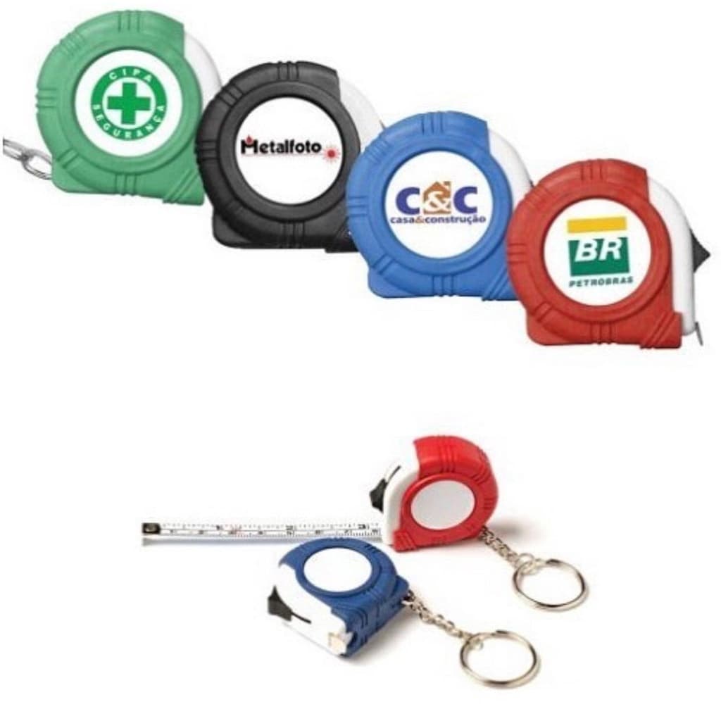 Chaveiro Trena Personalizado com SEU LOGO - 10 UNIDADES