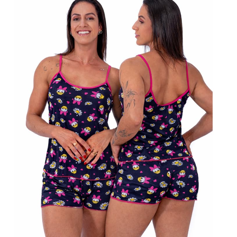 Kit 5 Shortdoll Feminino Suede Pijama Feminino Alcinha + Short Conforto Estampado