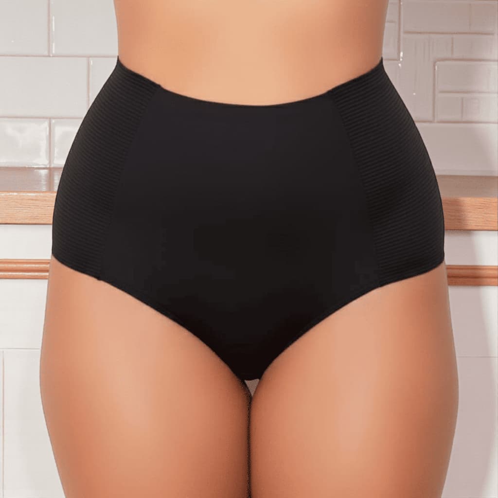 Kit 4 Calcinhas Modeladora de Alta Compressão Suplex Elástico Cinta Cós Alto Feminina Afina Cintura
