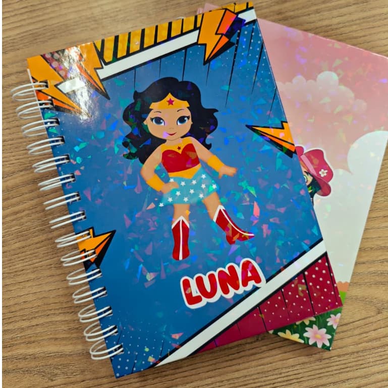 Agenda Infantil Básica A5 – 100 Folhas | Fofa, Prática e Colorida - PERSONALIZADA