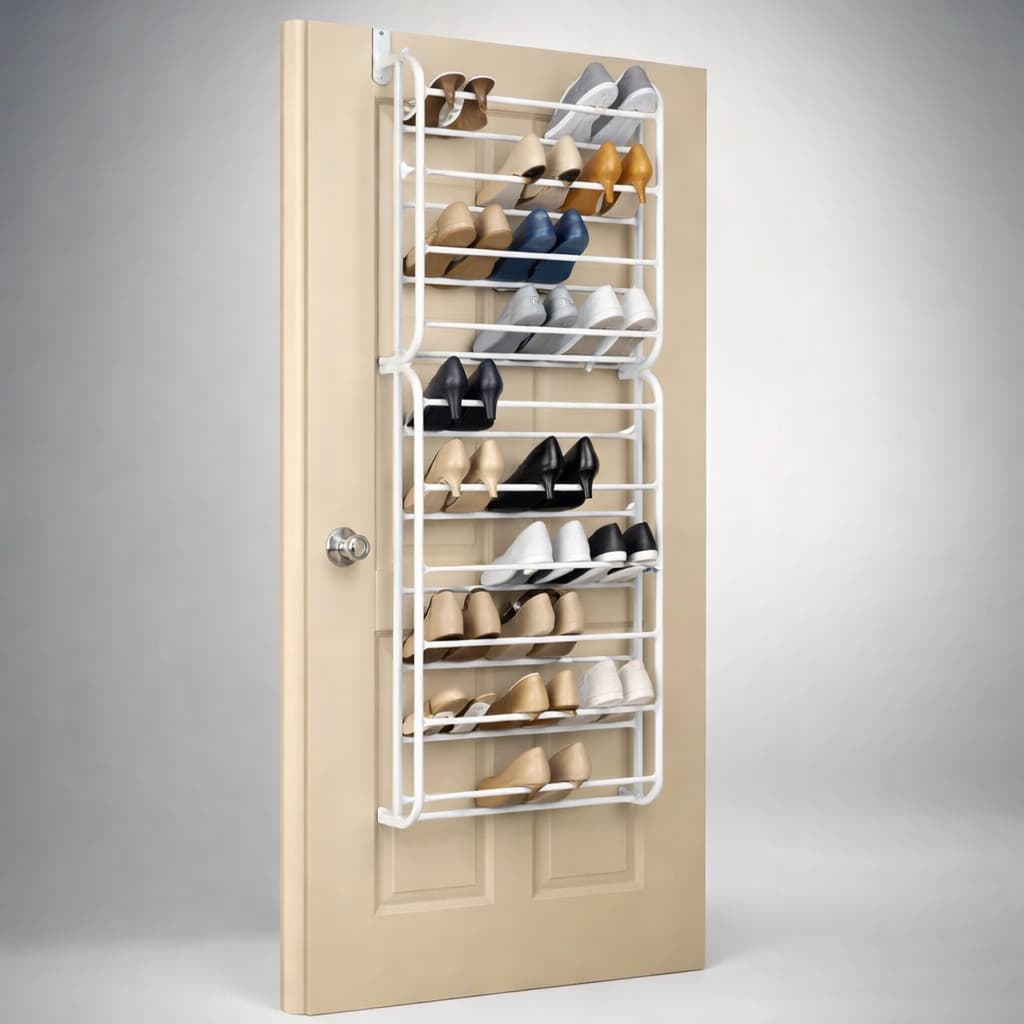 Sapateira De Porta Para 48 Calçados Vertical 8 Andares Em Metal Para Sapatos