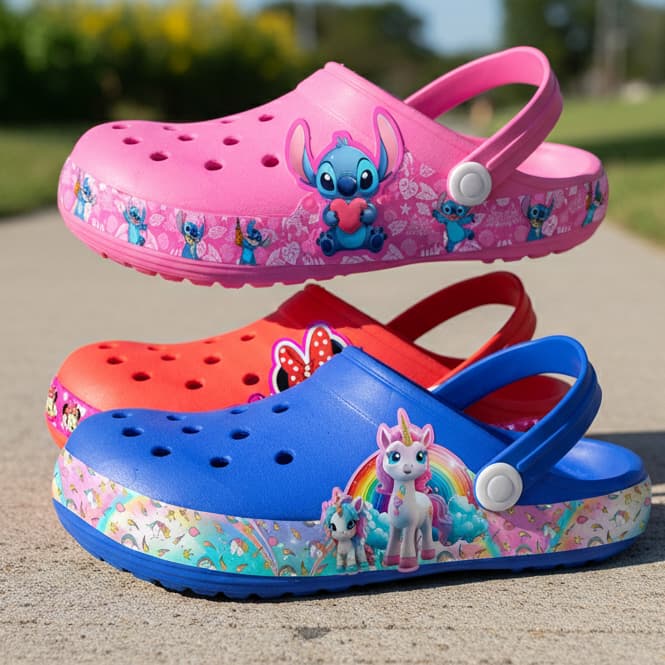 Babuche Max Infantil Menina Sandália chinelo Papete Personagens  Desenhos estampado