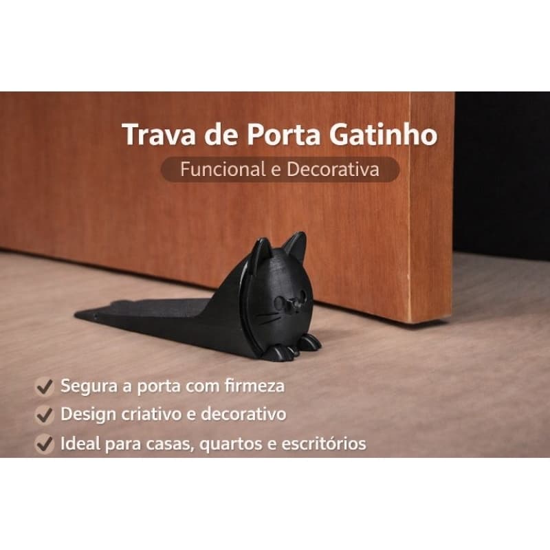 trava de porta cunha gato gatinho