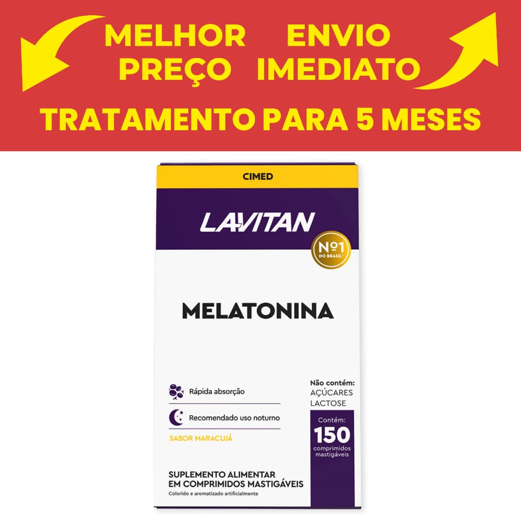 Lavitan Melatonina Sabor Maracujá 150 comprimidos