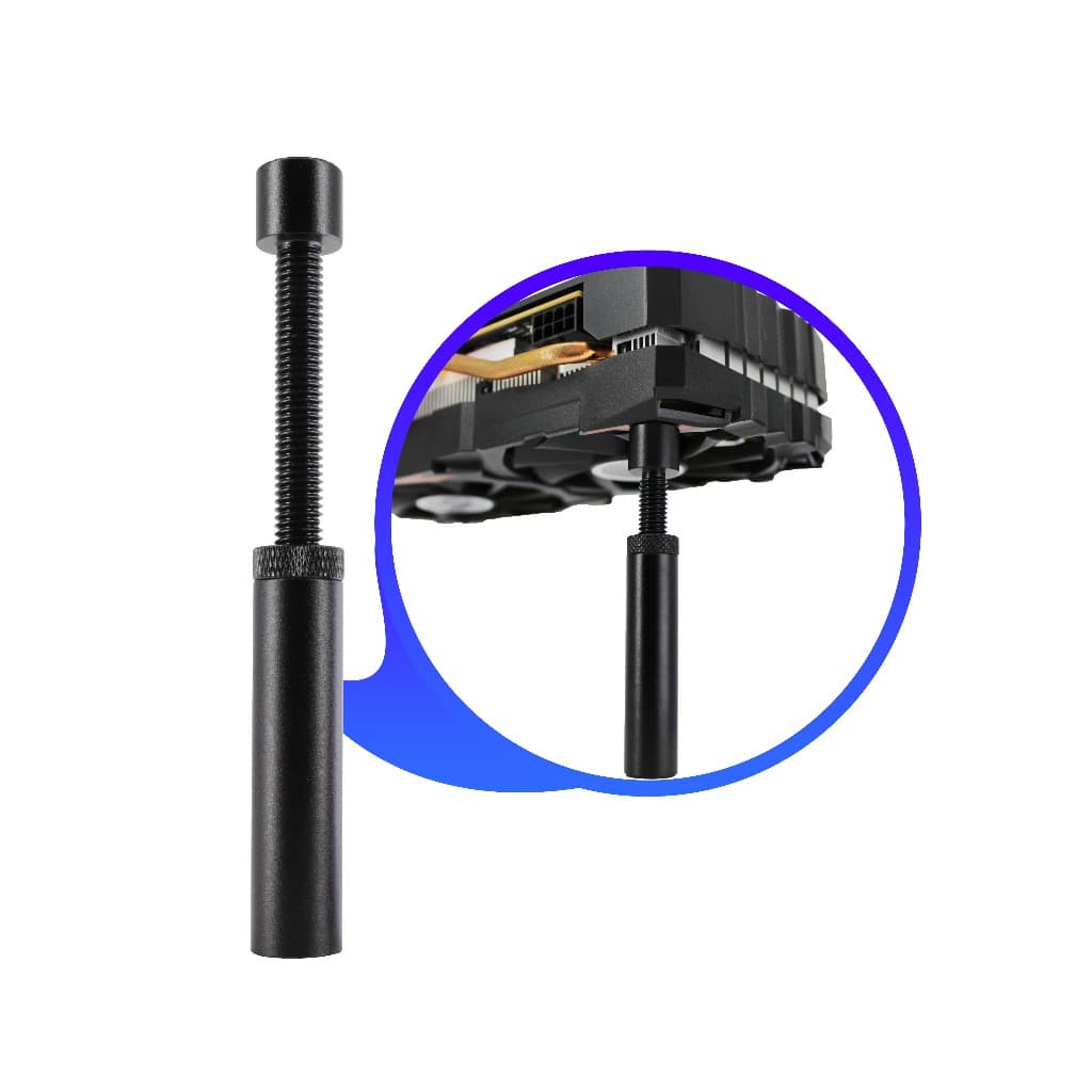 Suporte Placa de Vídeo GPU Alumínio Antiempenamento 73-120mm Ajustável Base Magnética