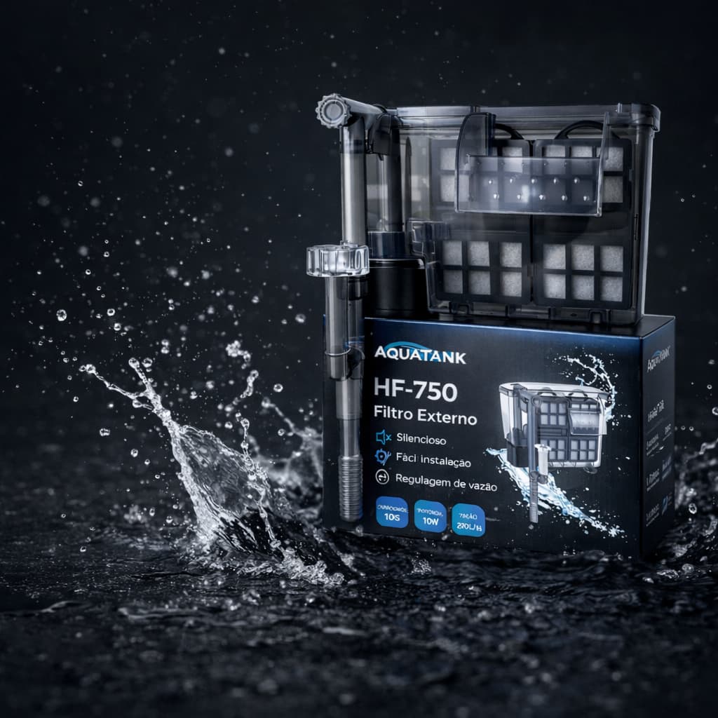 Aquatank Filtro Externo Hang On Hf-750 750l/h 100V e 220V Para Aquario