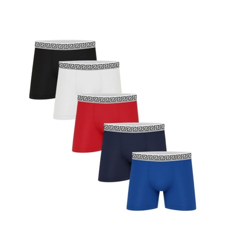 Cueca Box Masculina No Algodão Kit Com 5 Unidades