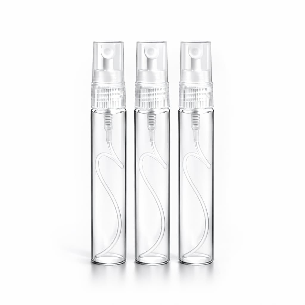 Kit 10 Flaconetes de Vidro Provador Porta Perfume 10ml Spray Transparente