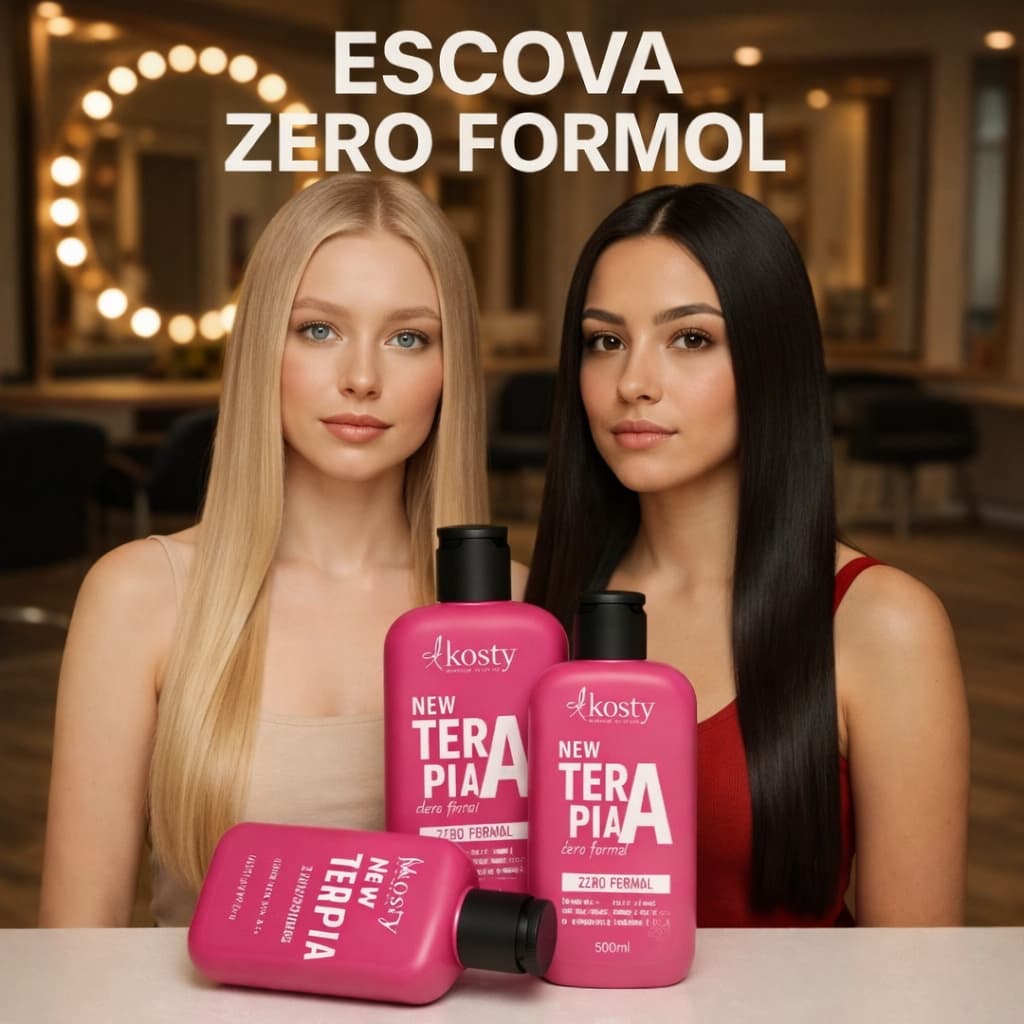 Escova Progressiva Terapia Fio Liso Incrivel Escorrido Kosty 500Ml