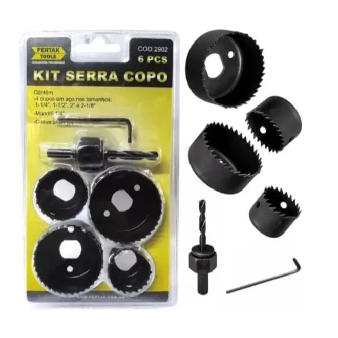 Kit Serra Copo 6 peças FERTAK