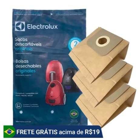 Kit 3 Sacos Desc Aspirador Electrolux Nano Neo30 Neo31 Orig