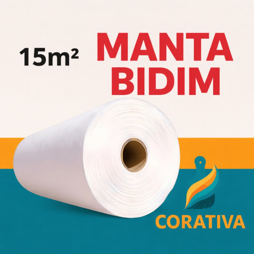 VP50 Manta Bidim 15m² Solo Impermeabilização Construção Rolo Geotextil VP50 Telhado Lake Anti Mofo