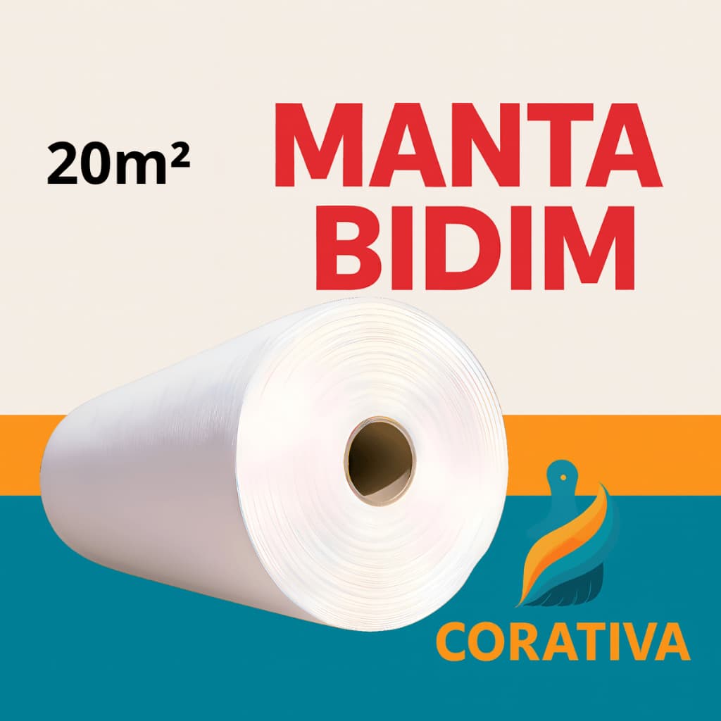 Manta VP50 Bidim 20m² Rolo Drenagem Reforço Piso Construção Impermeabilização Geotextil VP50 Obra