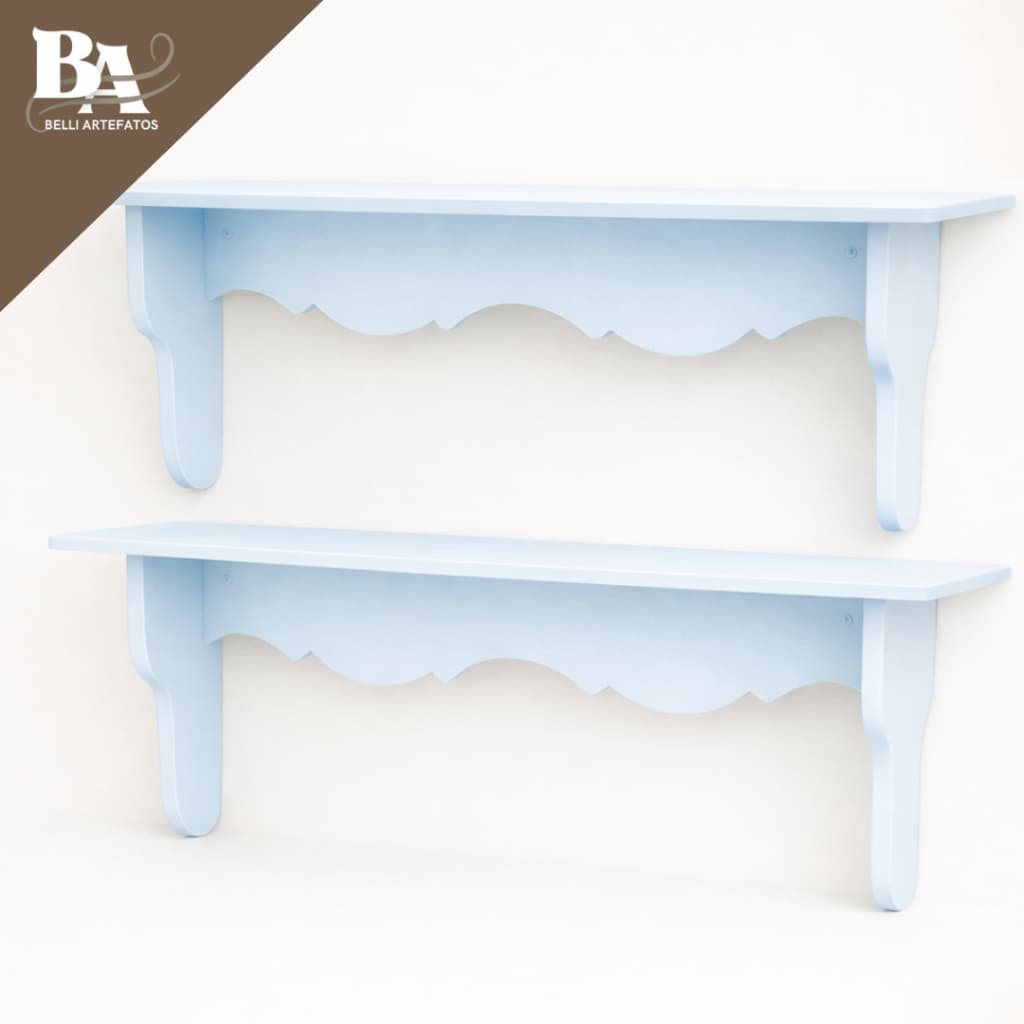 2 Prateleiras Trabalhadas Em Mdf premium Decoração Quartos Salas Escritórios