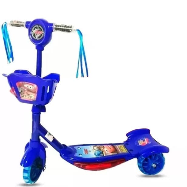 Patinete 3 Rodas Cars com Acessórios de Proteção Presente Ideal para Meninos Natal