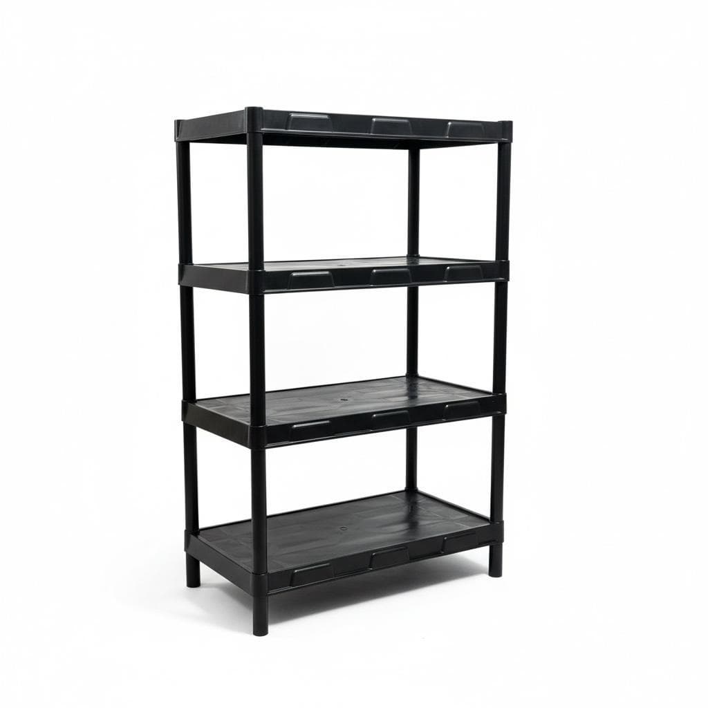 Estante Organizadora Modular Preta FLEXA 4 Prateleiras com Pezinhos – 451