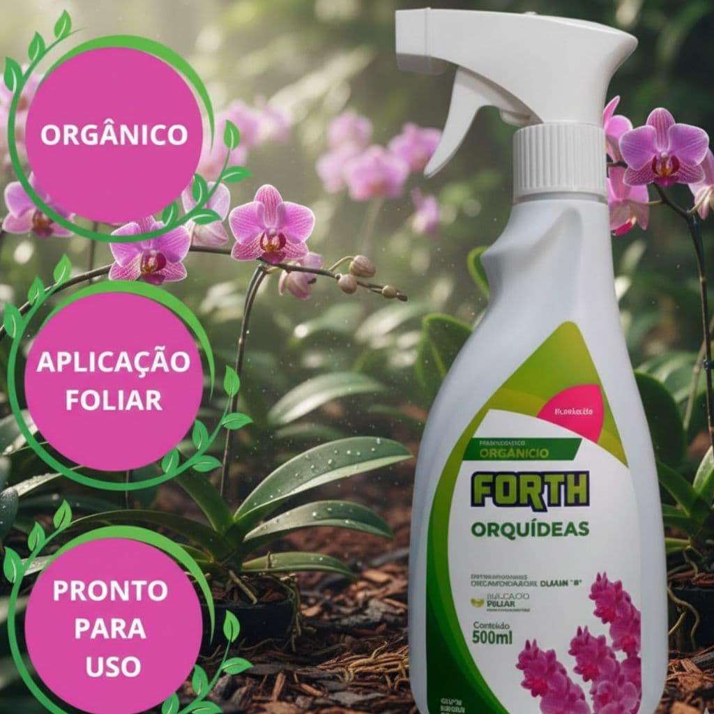 Fertilizante Forth Orquídea Floração 500 Ml Pulverizador promove floração abundante e cores vivas!!