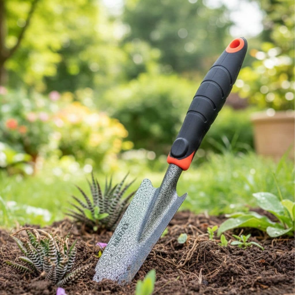 Pazinha Estreita Merax para jardinagem cabo antideslizante torna o trabalho no jardim mais prático!!